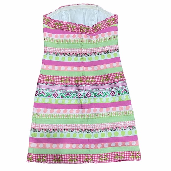 Lilly Pulitzer Strapless Patch Dress Size 0 - Picture 2 of 7